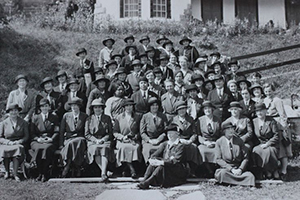 Delegates at the 1934 World Conference at Our Chalet in Switzerland